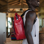 Cavallo Vegan Backpack // Red