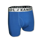 Men's Boxer Brief Knit Underwear // Pack of 3 // Blue Above + Red Ginger + Vertical Blue (L)