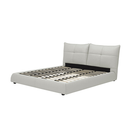 Modrest Starfish // White Plush Leather Bed (Queen)