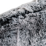 Modrest Finch // Gray Faux Fur Accent Chair