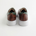 Verona Sneakers // Coffee + Green (Euro 40)