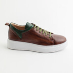 Verona Sneakers // Coffee + Green (Euro 40)