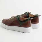 Verona Sneakers // Coffee + Green (Euro 40)