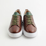 Verona Sneakers // Coffee + Green (Euro 40)
