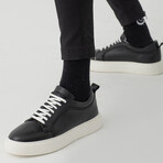 Torino Leather Sneakers // Black Nappa (Euro 40)