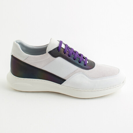 Foligno Sneakers // White + Purple (Euro 40)