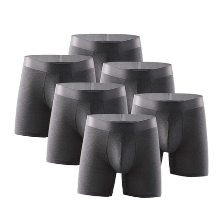 Technical Boxer Briefs // Pack of 6 // Gunmetal Gray (S)