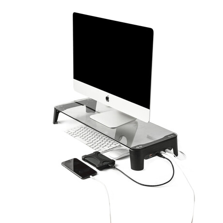 Laptop & Monitor Stand w/ USB + Fast Charging Output // 23.5"