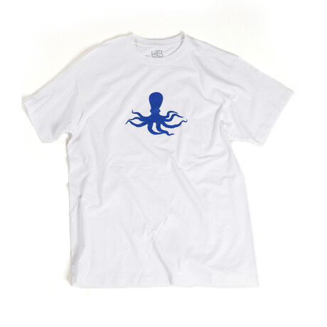 Octo T-Shirt // White + Blue (S)