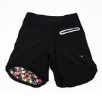 Floral Swim Trunks // Black (XL)