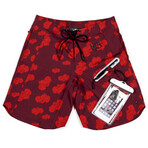 Be Betta Swim Trunks // Red + Burgundy (L)