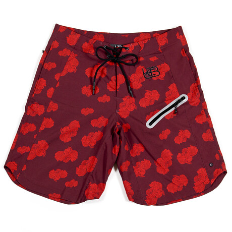 Be Betta Swim Trunks // Red + Burgundy (S)