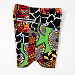 Giraffe Congo Swim Trunks // Green + Orange (2XL)