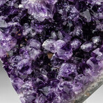 Genuine Polished Amethyst Clustered Heart + Acrylic Display Stand // V5