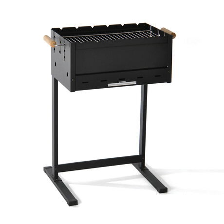 Portable Folding Black Steel Charcoal Barbeque