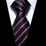 Dusan Handmade Silk Tie // Black + Red