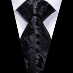 Luke Handcrafted Silk Tie // Black