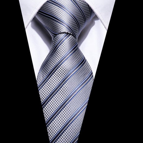 Handmade Silk Tie // Silver
