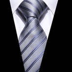 Yale Handmade Silk Tie // Silver