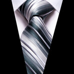 Saren Handmade Silk Tie // Silver