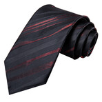 Halsey Handmade Silk Tie // Black + Red