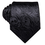 Luke Handcrafted Silk Tie // Black