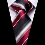 Basil Silk Tie // Black + Red