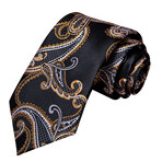 Rolan Handmade Silk Tie // Black + Gold