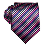 Conal Handmade Silk Tie // Blue + Pink