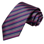 Conal Handmade Silk Tie // Blue + Pink