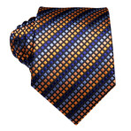 Riker Handmade Silk Tie // Orange + Blue