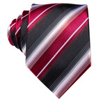 Basil Silk Tie // Black + Red