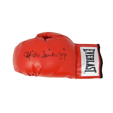 Michael (Mike) Spinks Signed Everlast Red Boxing Glove w/Jinx