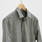 Bradley Casual Slim Fit Poplin Shirt // Green (Small)