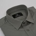 Bradley Casual Slim Fit Poplin Shirt // Green (Small)