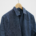Pisa Slim Fit Shirt // Dark Blue (Small)