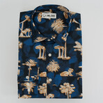 Palm Slim Fit Shirt // Navy (Small)