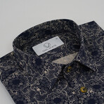 Capri Slim Fit Shirt // Navy (Small)