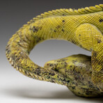 Genuine Polished Hand Carved Verdite Iguana