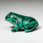 Genuine Polished Hand Carved Malachite Frog