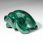 Genuine Polished Hand Carved Malachite Turtle