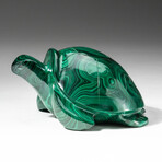 Genuine Polished Hand Carved Malachite Turtle