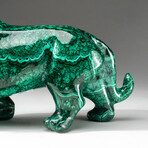 Genuine Polished Hand Carved Malachite Lion