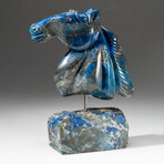 Genuine Polished Hand Carved Lapis Lazuli Horse