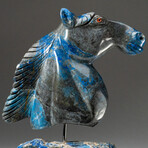 Genuine Polished Hand Carved Lapis Lazuli Horse