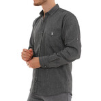 Domenico Button-Up Shirt // Black (X-Large)