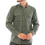 Matteo Button-Up Shirt // Green (Small)