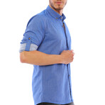Domenico Button-Up Shirt // Blue (X-Large)