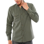 Matteo Button-Up Shirt // Green (Small)