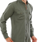 Matteo Button-Up Shirt // Green (Small)